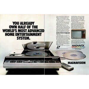 1981 Magnavox Magnavision Laser Vision Disc Player 2pg Vintage Print Ad Wall Art
